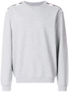 Moschino Logo Shoulder Stripe Sweatshirt - Grey