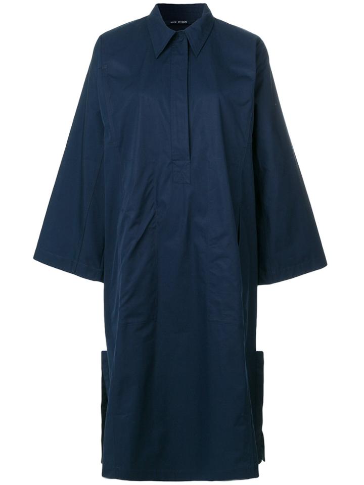 Sofie D'hoore Wide Sleeve Shirt Dress - Blue