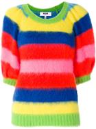 Msgm Striped Knitted Top - Multicolour