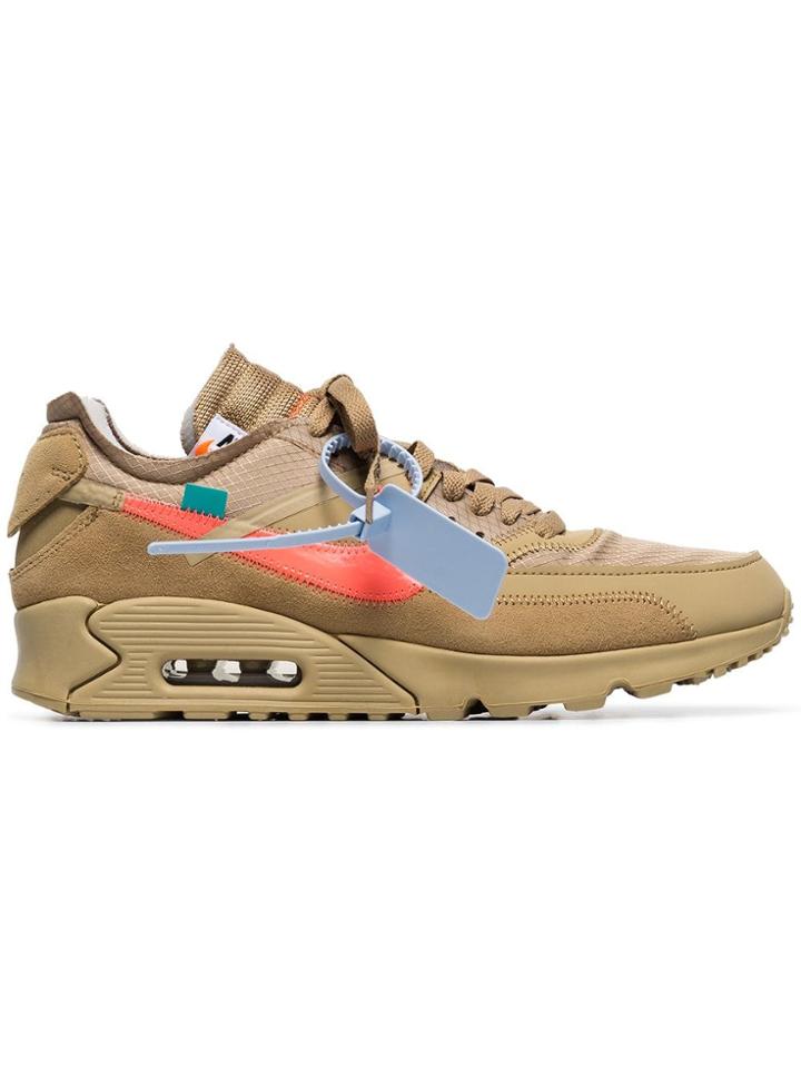 Nike Beige X Off-white Airmax 90 Sneakers - Brown