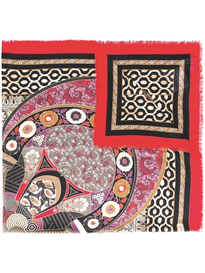 Salvatore Ferragamo Floral Print Scarf, Women's, Silk/cashmere