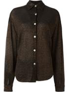 Metallic Knit Shirt, Women's, Size: 42, Brown, Jean Paul Gaultier Vintage
