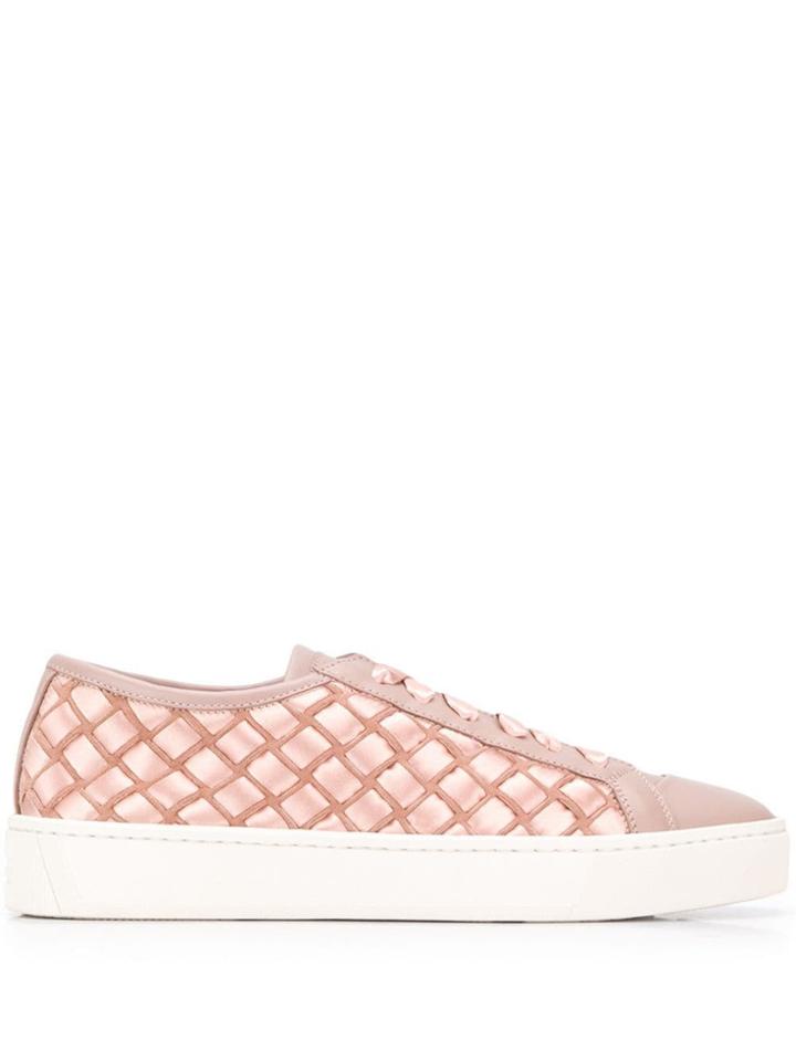 Santoni Geometric Patterned Sneakers - Pink
