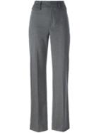 Dondup 'palace' Straight Leg Trousers, Women's, Size: 42, Grey, Spandex/elastane/virgin Wool