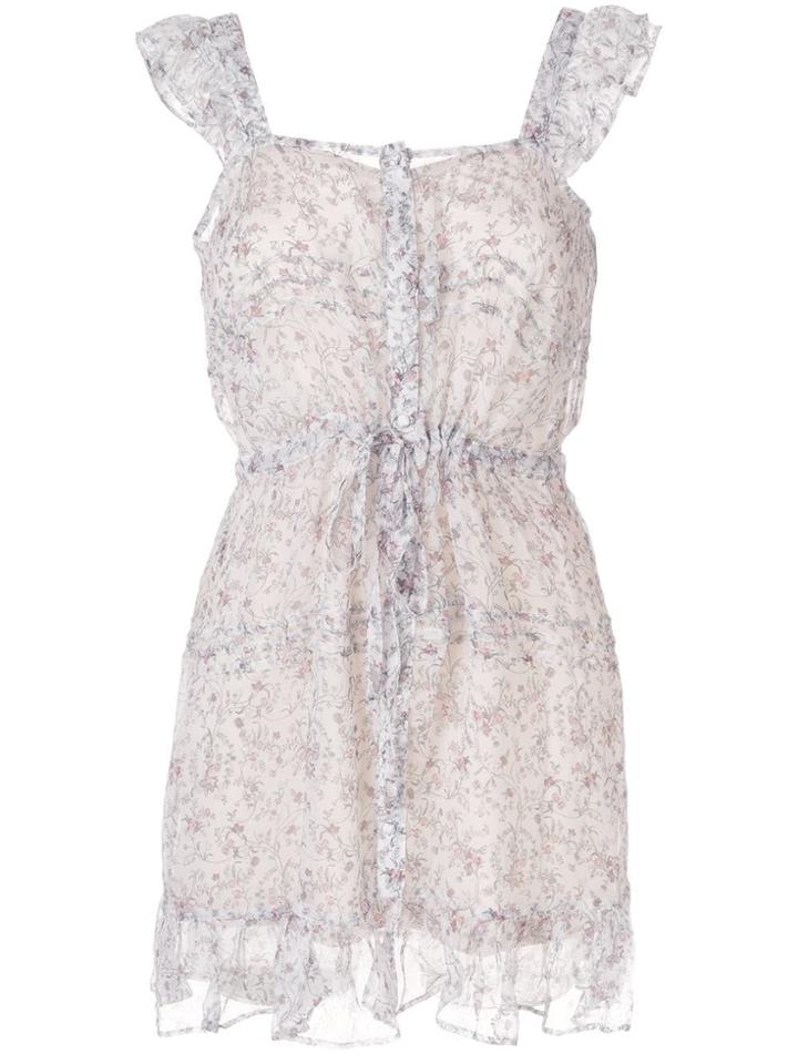 Sir. Tilda Ruffle Silk Mini Dress - Grey