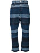 Sonia Rykiel Washed Striped Boyfriend Jeans - Blue