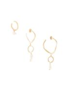 Joanna Laura Constantine Set Of 3 Wave Earrings - Gold