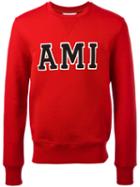 Ami Alexandre Mattiussi - Ami Logo Sweatshirt - Men - Cotton - M, Red, Cotton