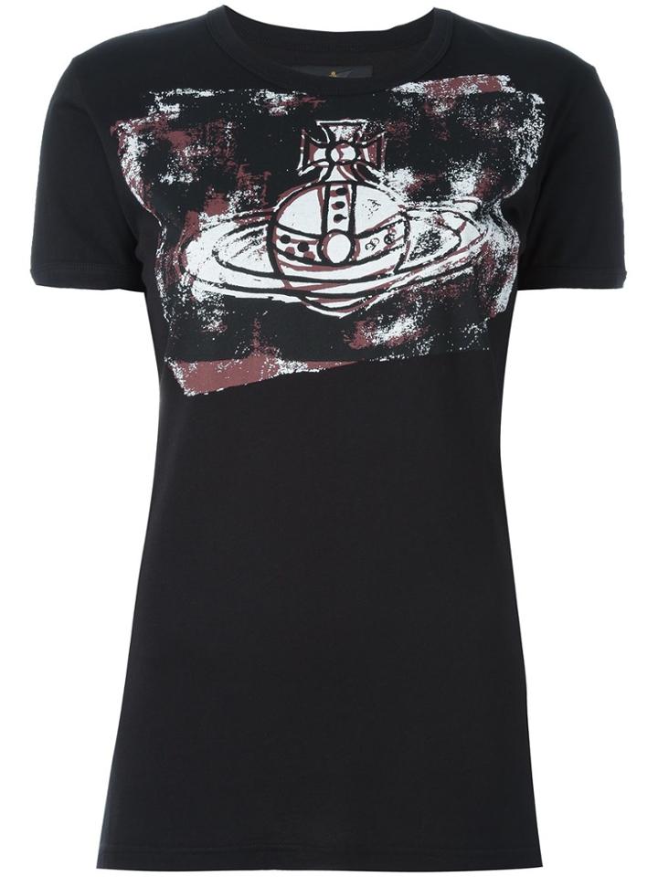 Vivienne Westwood Anglomania Logo Print T-shirt - Black