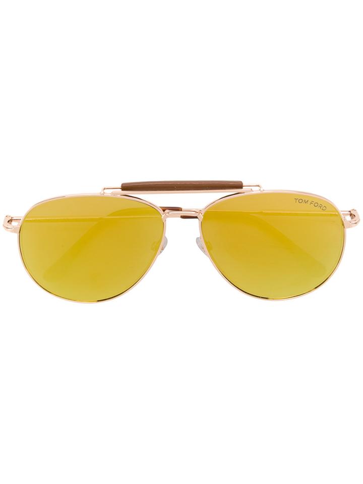 Tom Ford Eyewear Sunset Aviator Sunglasses - Metallic