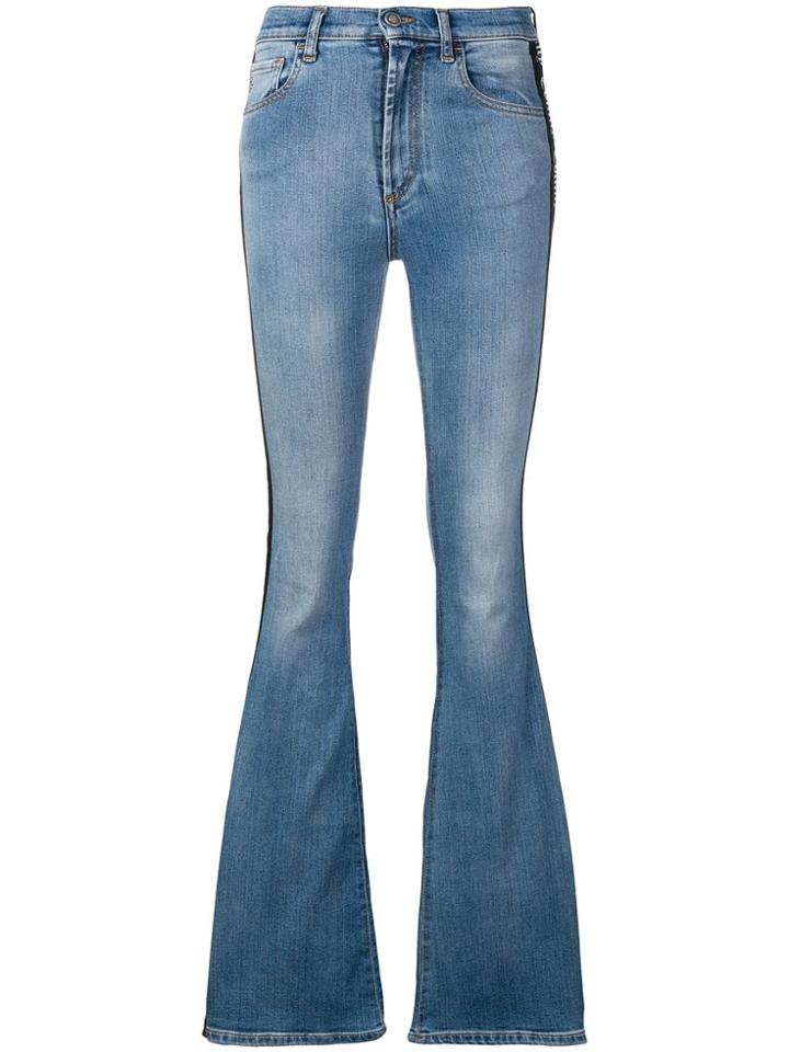 Marcelo Burlon County Of Milan Vintage Wash Bootcut Jeans - Blue
