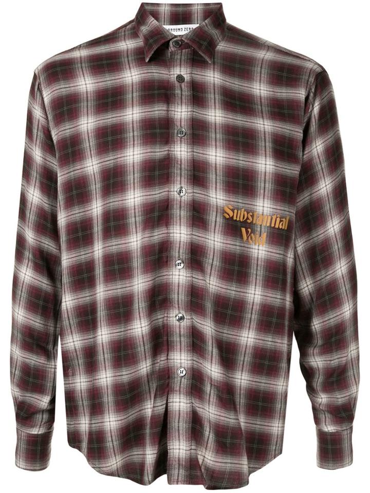 Ground Zero Substantial Void Checked Shirt - Red