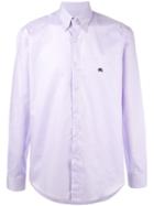 Etro - Embroidered Logo Shirt - Men - Cotton - 44, Pink/purple, Cotton