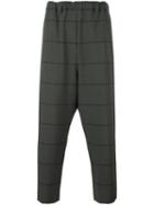 Lucio Vanotti Loose Fit Tapered Trousers, Men's, Size: 4, Green, Polyester/wool/spandex/elastane/cotton