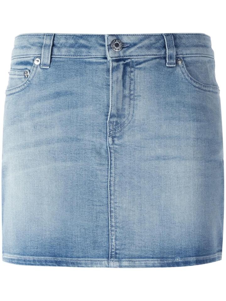 Givenchy Star Print Denim Mini Skirt - Blue