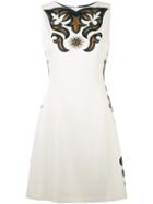 Fausto Puglisi Printed A-line Dress, Women's, Size: 38, White, Viscose/spandex/elastane/polyester