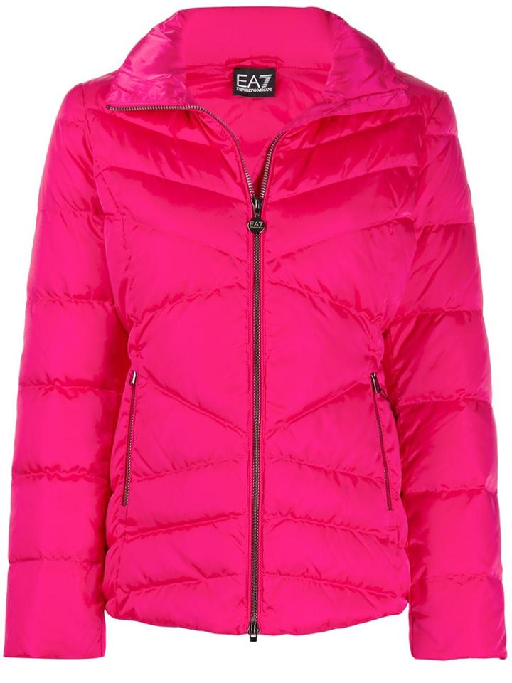 Ea7 Emporio Armani Padded Fitted Jacket - Pink