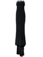Stella Mccartney Off-shoulder Dress, Women's, Size: 40, Black, Spandex/elastane/acetate/viscose
