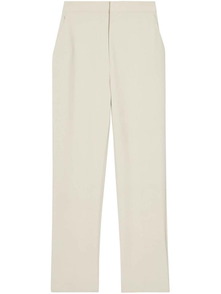Burberry Straight Fit Tailored Trousers - Neutrals