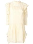 Isabel Marant Étoile Ruffled Pompom Mini Dress - Yellow
