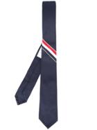 Thom Browne Grosgrain Striped Tie - Blue