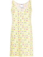 Chanel Vintage Heart-print Mini Dress - Yellow & Orange