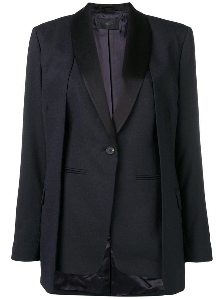 Frenken Panelled Blazer - Blue