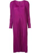 Pleats Please By Issey Miyake Pleated Coat - Pink & Purple