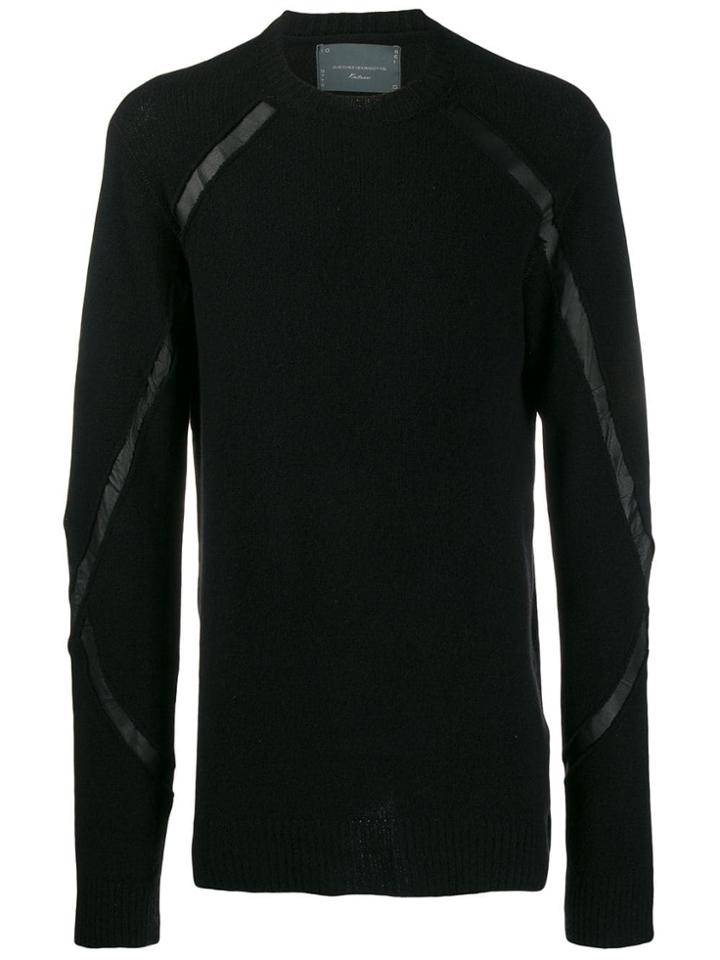 10sei0otto Long-sleeve Fitted Sweater - Black