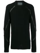 10sei0otto Long-sleeve Fitted Sweater - Black