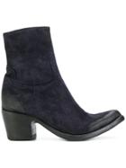 Sartori Gold Side Zip Booties - Blue