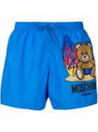 Moschino Teddy Bear Surf Swim Shorts - Blue