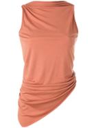Rick Owens Lilies Draped Tank Top, Women's, Size: 42, Yellow/orange, Viscose/cotton/polyamide
