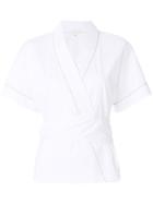 Mantu Fitted V-neck Blouse - White