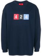 424 Fairfax Logo Print Sweatshirt - Blue