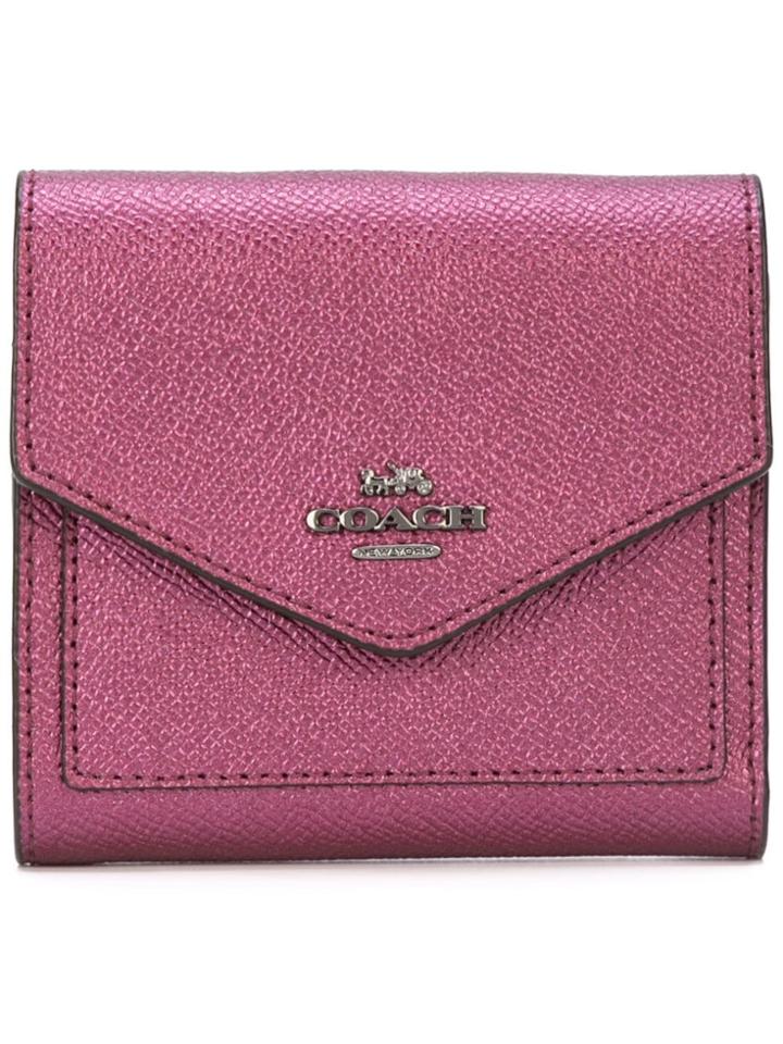 Coach Metallic Small Wallet - Red