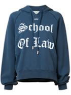 Off-white - School Of Law Hoodie - Women - Cotton - S, Blue, Cotton