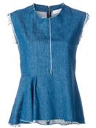 Golden Goose Deluxe Brand Sleeveless Denim Top - Blue