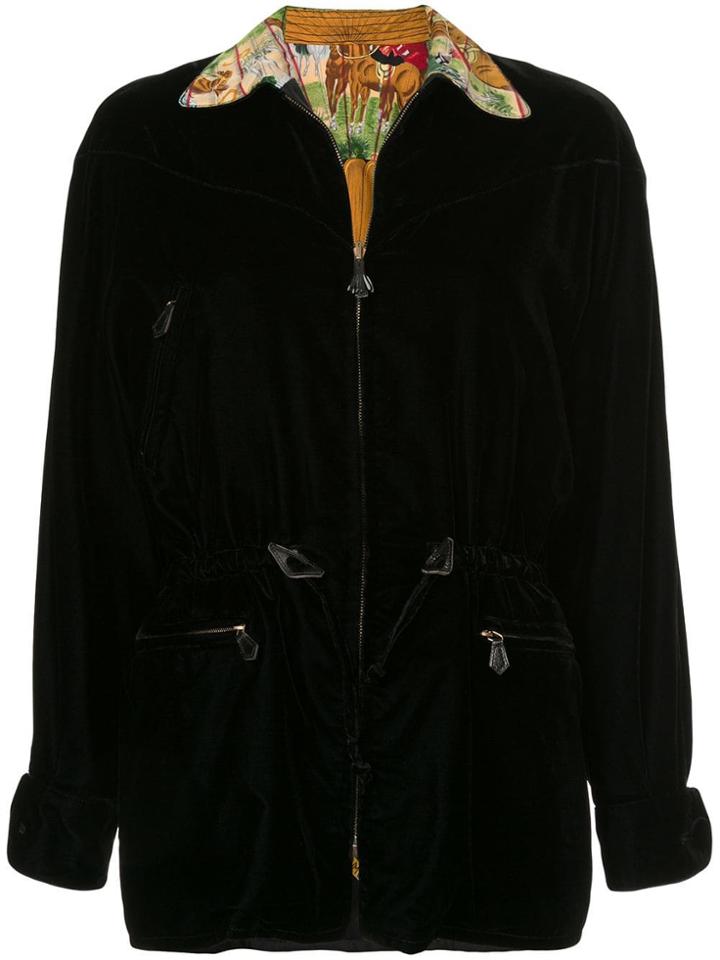 Hermès Pre-owned Drawstring Reversible Jacket - Black