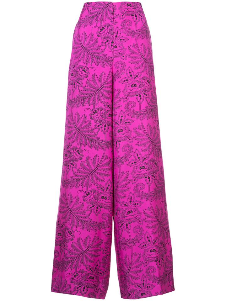 Dvf Diane Von Furstenberg Ullman Print Palazzo Trousers - Pink &
