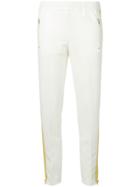 Ermanno Ermanno Side-stripe Fitted Trousers - White