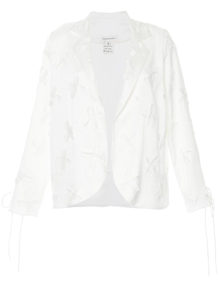 Tatuna Nikolaishvili Pattern Detail Blazer - White
