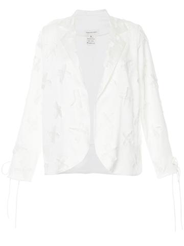 Tatuna Nikolaishvili Pattern Detail Blazer - White