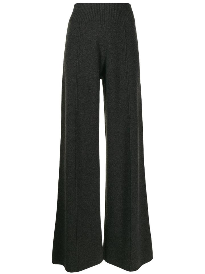 Pringle Of Scotland Flared Knit Trousers - Grey