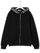 Dondup Kids Hooded Zip-up Jacket - Black