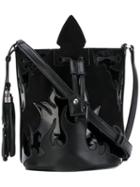 Small Anja Tassel Bucket Bag - Women - Kid Leather - One Size, Black, Kid Leather, Saint Laurent