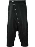 Alchemy Button Front Coated Pants, Men's, Size: Small, Black, Cotton/spandex/elastane