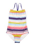 Missoni Kids Striped Swimsuit, Girl's, Size: 6 Yrs