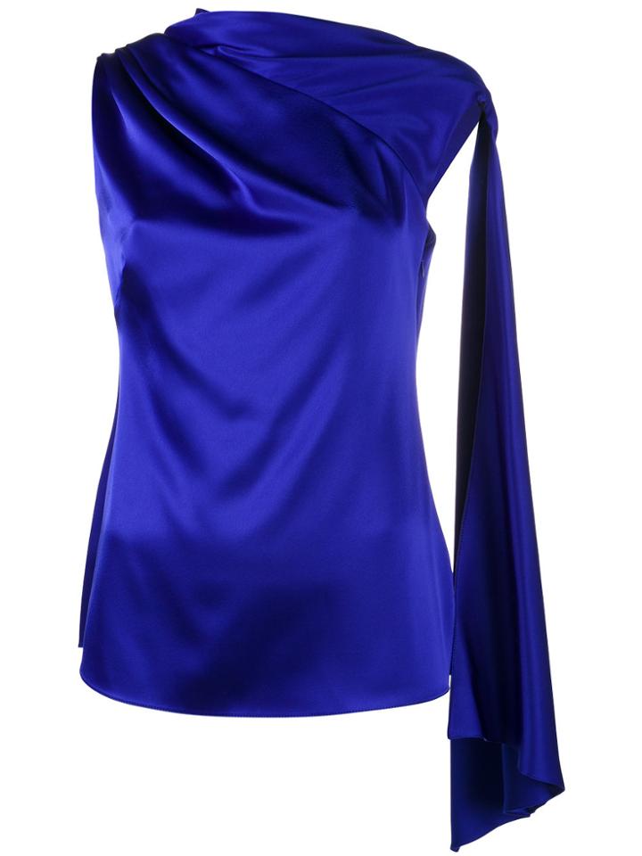 Osman Adena Sleeveless Scarf Top - Blue
