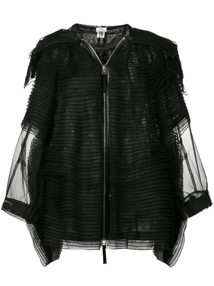 Comme Des Garçons Noir Kei Ninomiya Pleated Tulle Jacket - Black